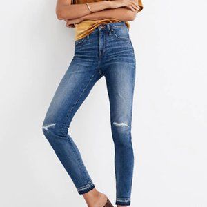 New Madewell 9" Rise Skinny Jeans Rip & Repair 26